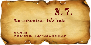 Marinkovics Tünde névjegykártya